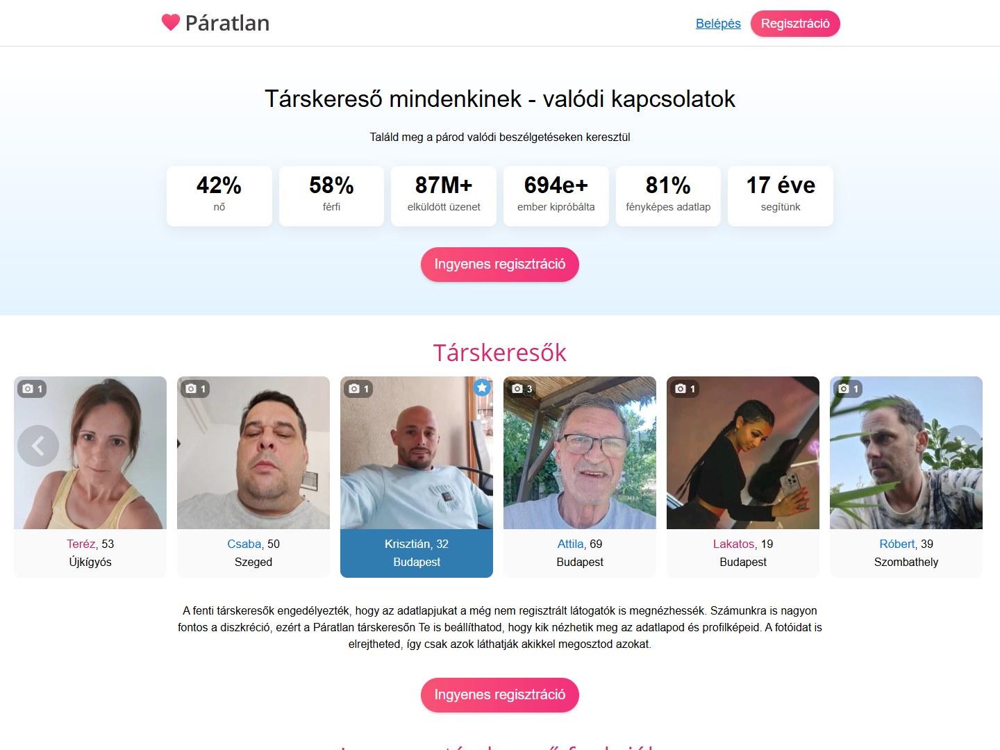 Páratlan társkereső társkereső